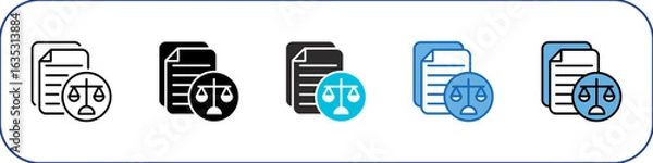 Obraz Law Icon Pack Multistyle Illustration