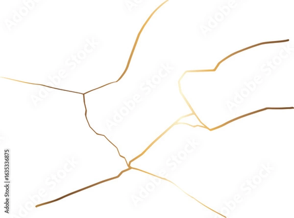 Fototapeta 白バックを修復する金継ぎ