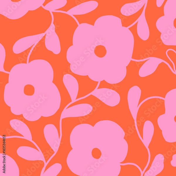 Obraz simple and minimalist seamless floral pattern