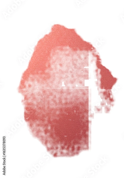 Obraz Abstract Red Shape With Texture Isolated On Transparent Background Illustration