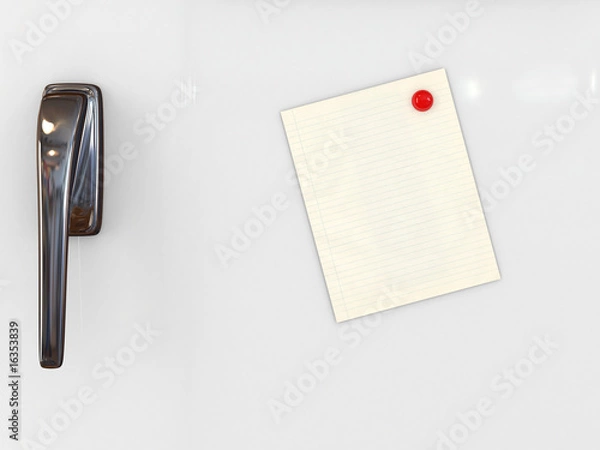 Obraz messeg paper on refrigerator