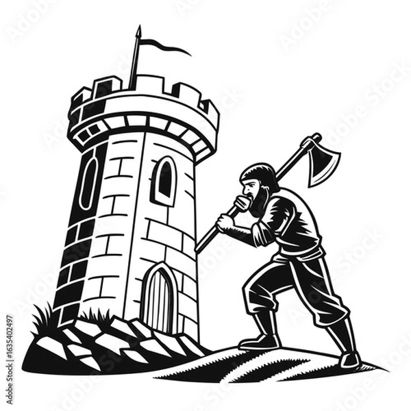 Obraz Hulking Stone Golem Automaton