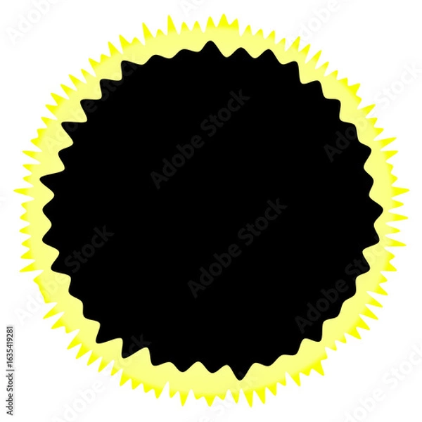 Fototapeta illustration of the sun covered by the moon which becomes a solar eclipse