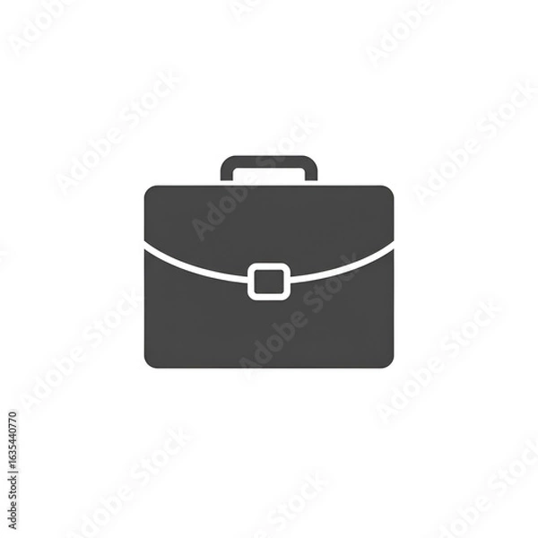 Fototapeta Isolated Black Briefcase Icon Illustration On Transparent Background