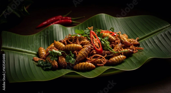 Fototapeta fried insects	
