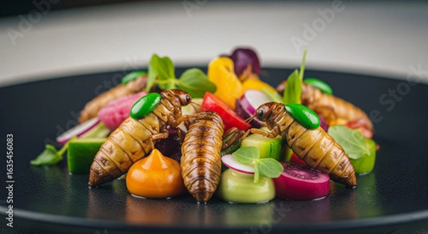 Fototapeta fried insects	
