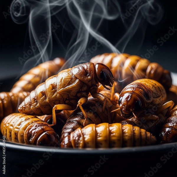 Fototapeta fried insects	
