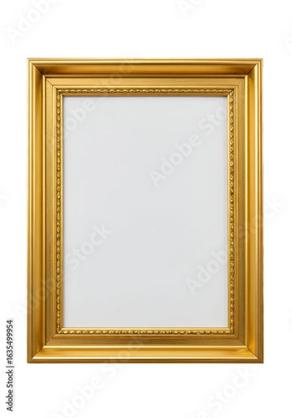 Fototapeta Isolated Golden Picture Frame Illustration on Transparent Background
