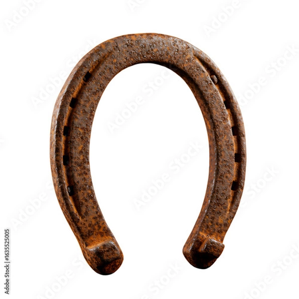 Fototapeta Isolated Rusty Horseshoe Illustration on Transparent Background