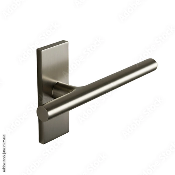 Fototapeta Isolated Shiny Metallic Door Handle On Transparent Background Illustration