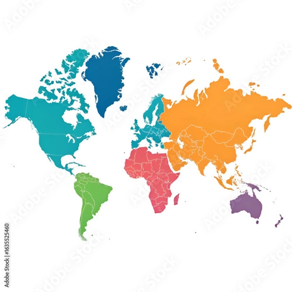 Fototapeta world map vector