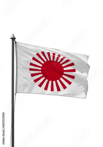 Fototapeta Japanese Flag Waving In The Wind Isolated Against Transparent Background Photo