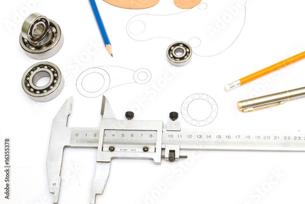 Obraz Drawing and various tools