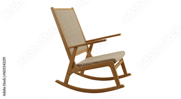 Fototapeta Isolated Rocking Chair Rendered On Transparent Background a Photo
