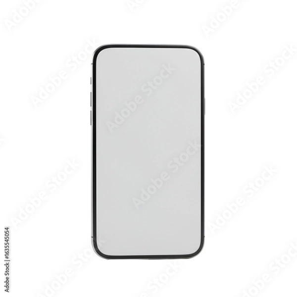 Fototapeta Isolated Smartphone Template on Transparent Background for Digital Display