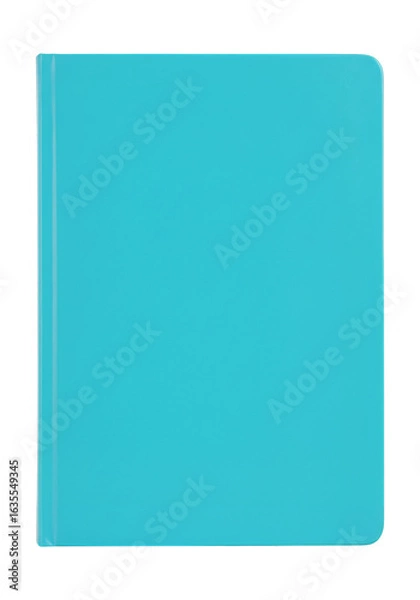 Fototapeta Isolated Turquoise Notebook On Black Background Illustration
