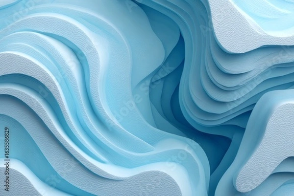 Fototapeta Abstract Fluid Waves: Glossy Iridescent Textures in Vibrant Pastel Colors – Ethereal Organic Design with Smooth Layers and Dynamic Patterns, Perfect for Modern Aesthetic Backgrounds and Artistic Creat