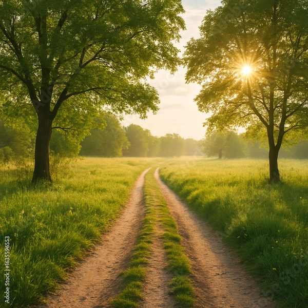 Obraz road in the field