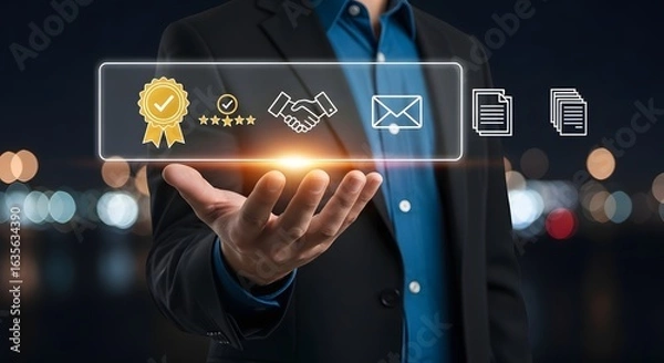 Obraz Achieve business success with quality assurance and customer satisfaction for growth and development