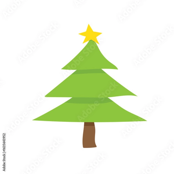 Fototapeta christmas tree vector illustration