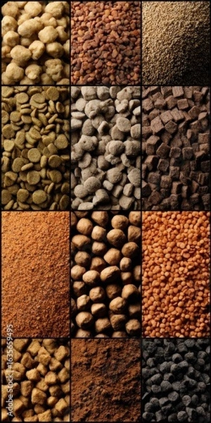 Obraz Pet Food Kibble Textures & Shapes