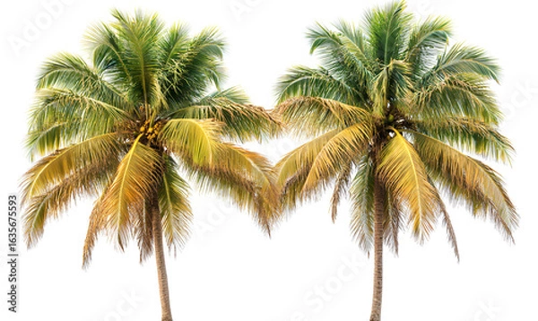 Fototapeta palm tree on white background