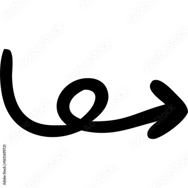 Obraz Hand drawn vector arrow doodle