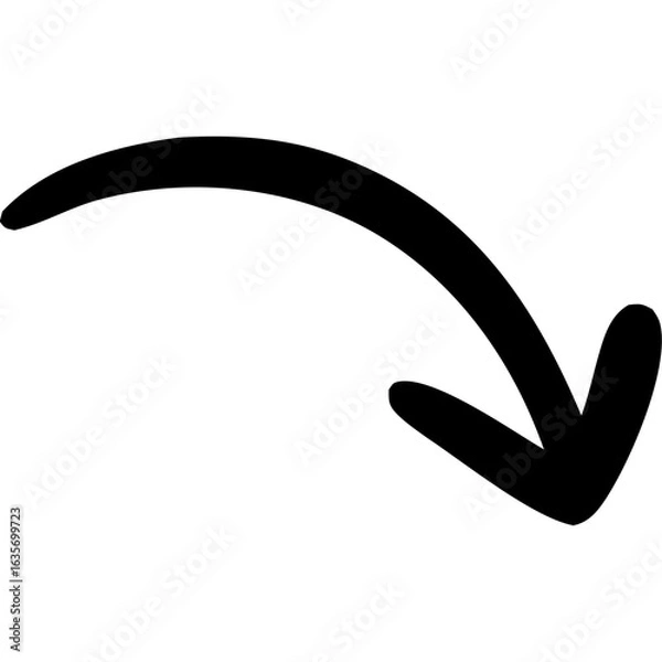 Obraz Hand drawn vector arrow doodle