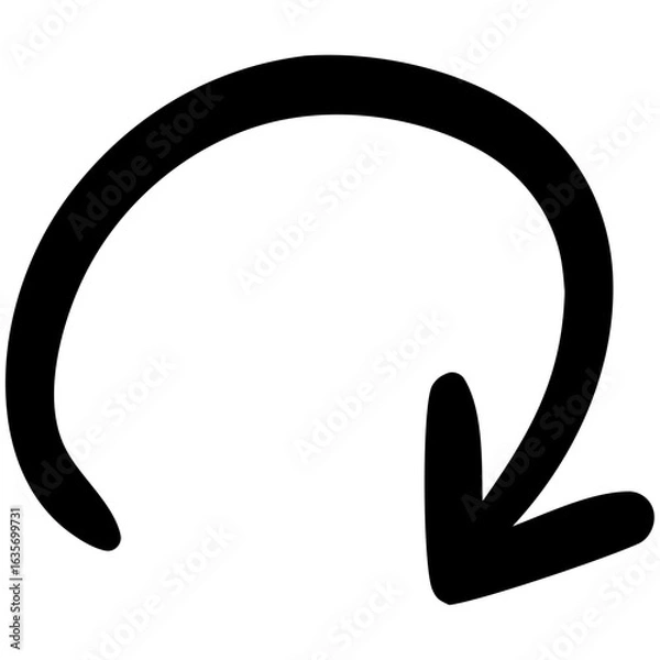 Obraz Hand drawn vector arrow doodle