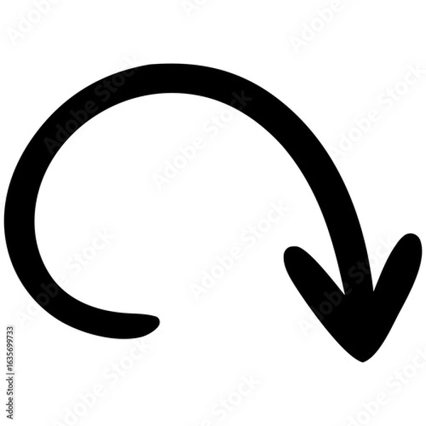 Obraz Hand drawn vector arrow doodle