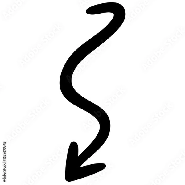 Obraz Hand drawn vector arrow doodle