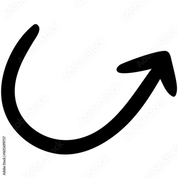 Obraz Hand drawn vector arrow doodle