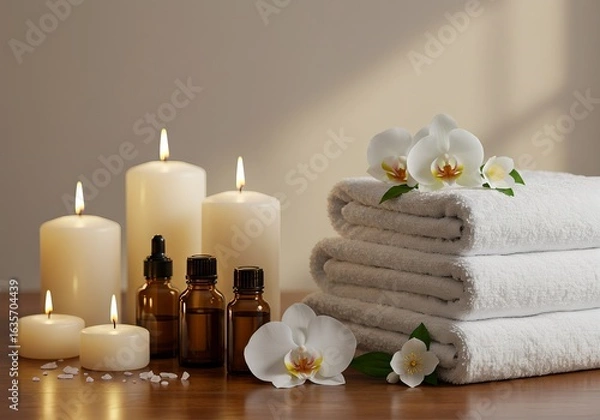 Fototapeta Spa Aromatherapy Setup
