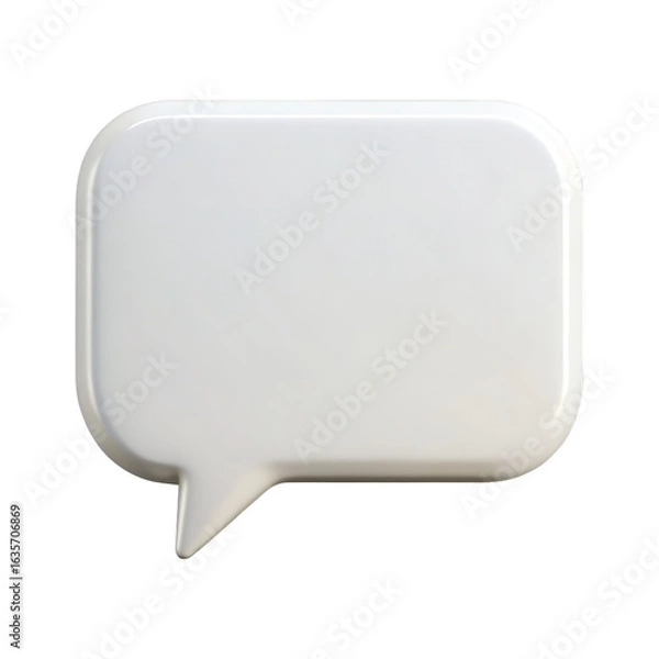 Obraz Message Bubble Chat Isolated on White Background Cutout