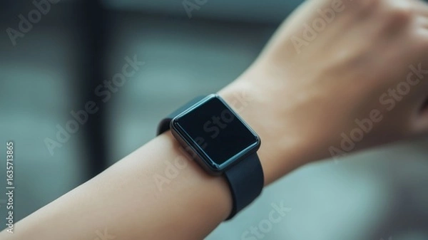 Fototapeta Innovative wearable haptic feedback device for real-time notifications on wrist