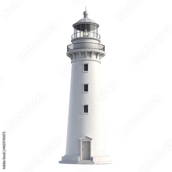 Obraz Lighthouse on a Secluded Cliff with Dramatic Sky, Seascape, and Horizon
