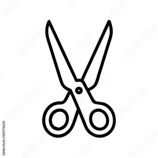 Fototapeta Scissors Icon for Creativity and Crafting Topics