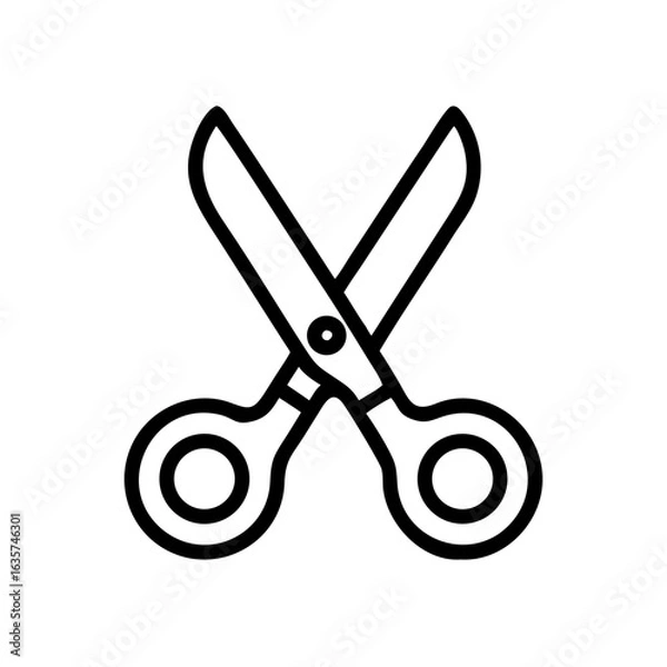 Fototapeta Scissors Icon for Creativity and Crafting Topics