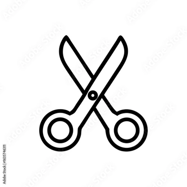 Fototapeta Scissors Icon for Creativity and Crafting Topics