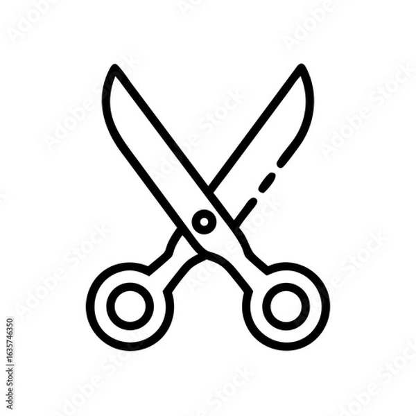 Fototapeta Scissors Icon for Creativity and Crafting Topics