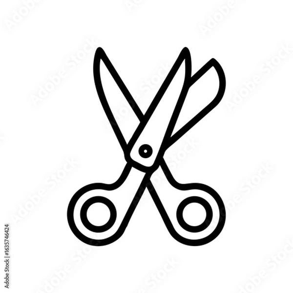 Fototapeta Scissors Icon for Creativity and Crafting Topics