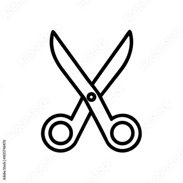 Fototapeta Scissors Icon for Creativity and Crafting Topics