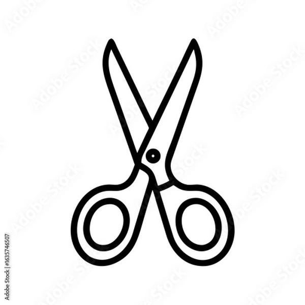 Fototapeta Scissors Icon for Creativity and Crafting Topics