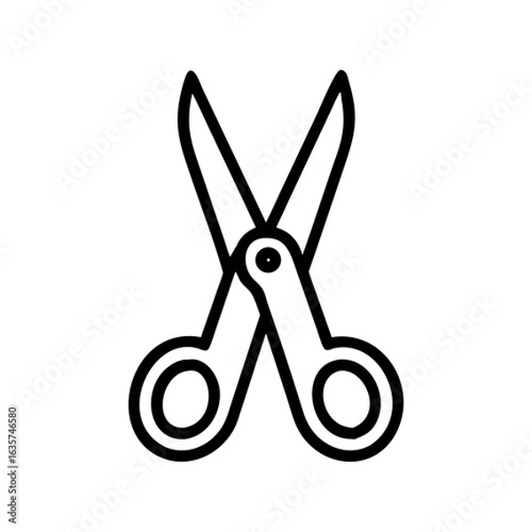 Fototapeta Scissors Icon for Creativity and Crafting Topics