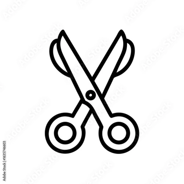 Fototapeta Scissors Icon for Creativity and Crafting Topics