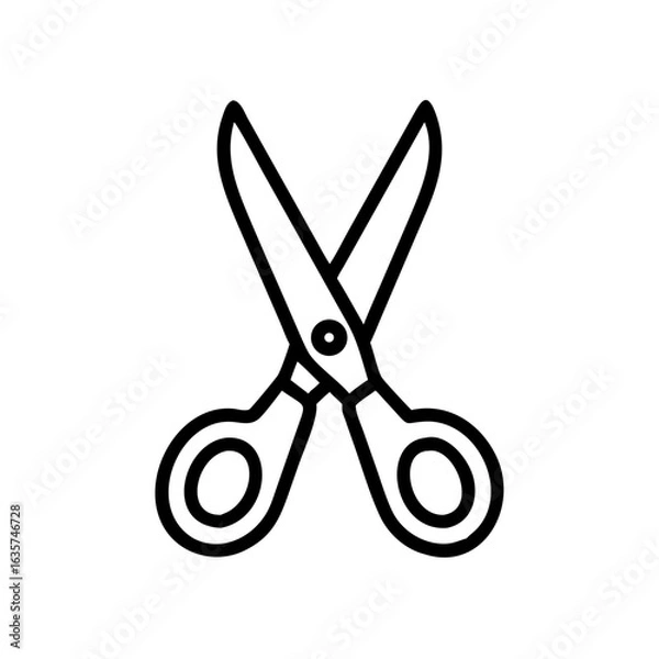 Fototapeta Scissors Icon for Creativity and Crafting Topics