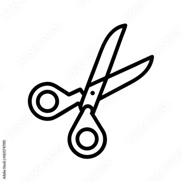 Fototapeta Scissors Icon for Creativity and Crafting Topics