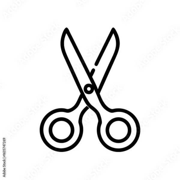 Fototapeta Scissors Icon for Creativity and Crafting Topics