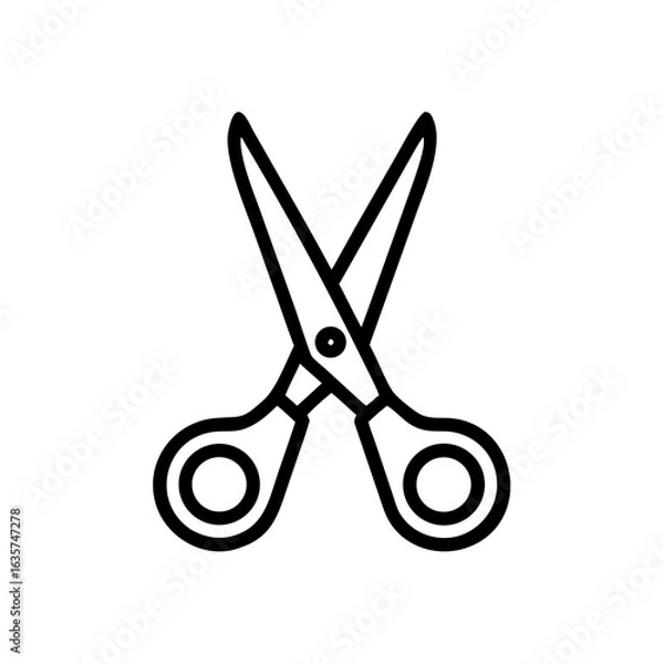 Fototapeta Scissors Icon for Creativity and Crafting Topics