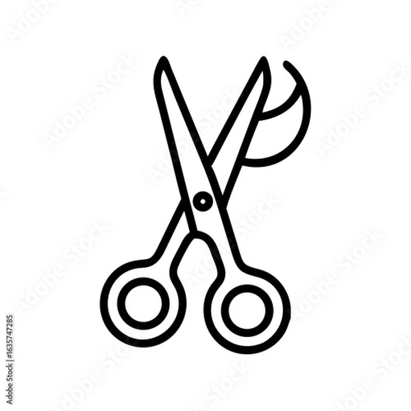 Fototapeta Scissors Icon for Creativity and Crafting Topics